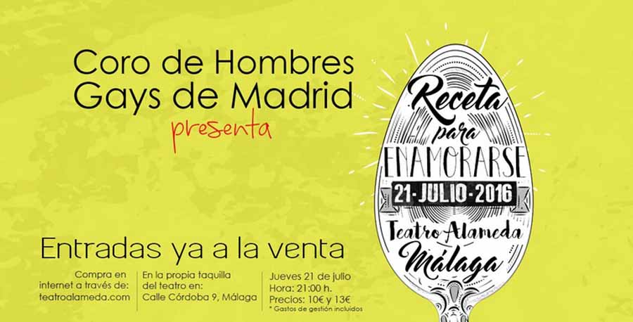 El Coro de Hombres Gays de Madrid lleva a Málaga su ‘Receta para Enamorarse’