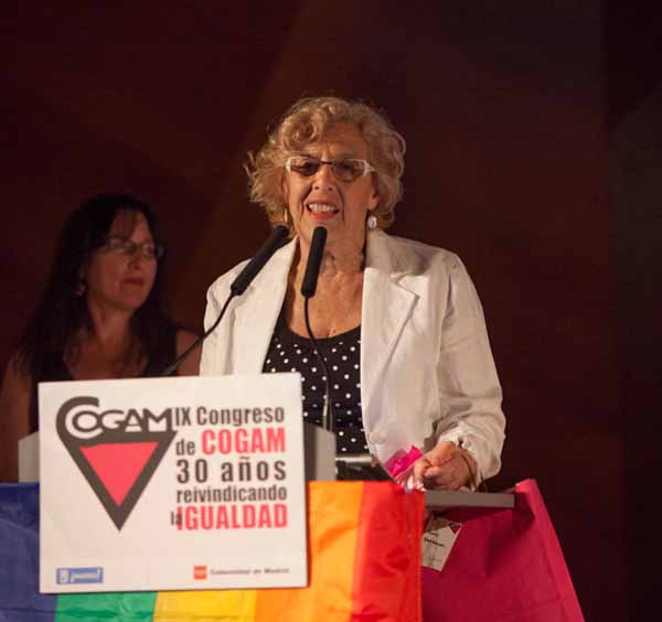 Carmena hablando en apoyo a MADO 2016