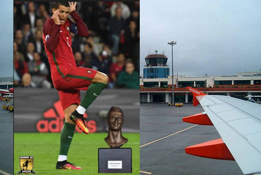 El horripilante busto de Cristiano Ronaldo del aeropuerto de Madeira revoluciona las redes sociales