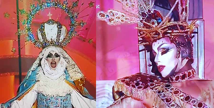 Una provocadora Virgen Dolorosa transformada en Cristo crucificado gana la Gala Drag Queen de Las Palmas 2017