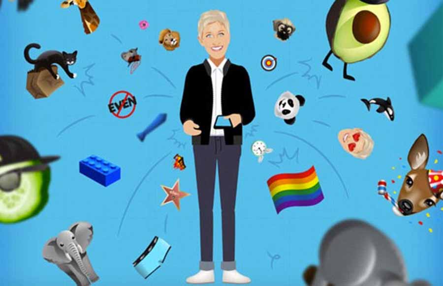 Ellen DeGeneres imita a la Kardashian y lanza su propia línea de emojis