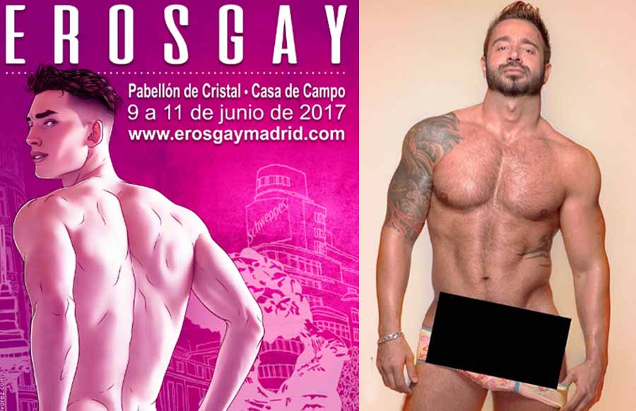 El actor porno Martin Mazza, portavoz de ErosGay Madrid 2017