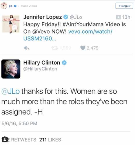 JLo y Hillary Clinton