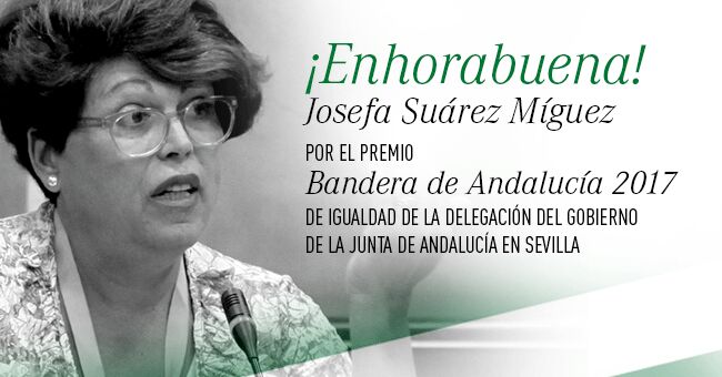 Josefa Suárez, profesora trans Bandera de Andalucía 2017