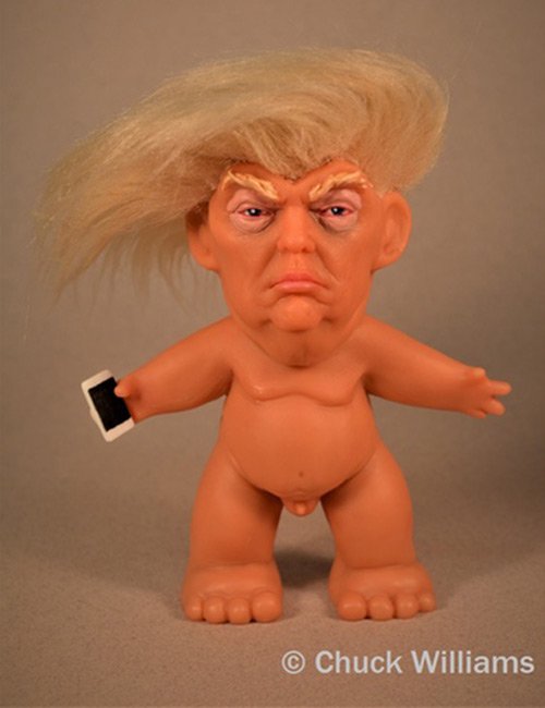 Muñeco de Donald Trump desnudo