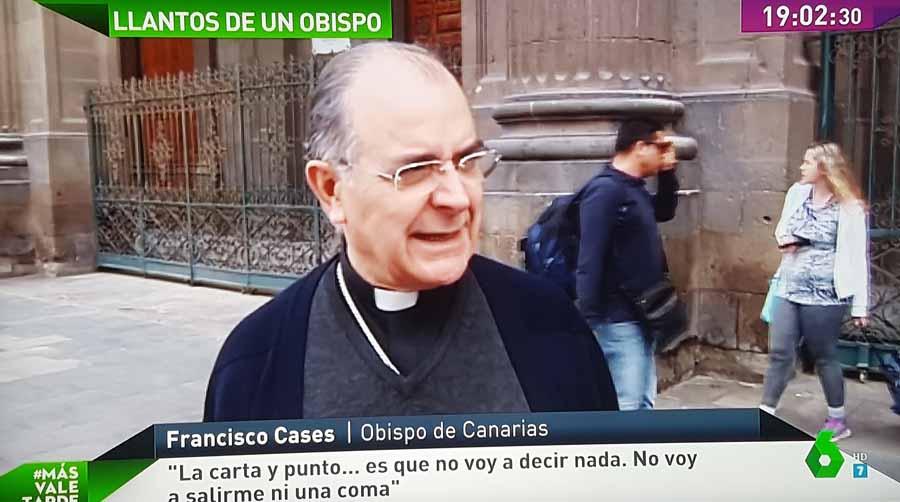 Obispo de Canarias se niega a hacer declaraciones