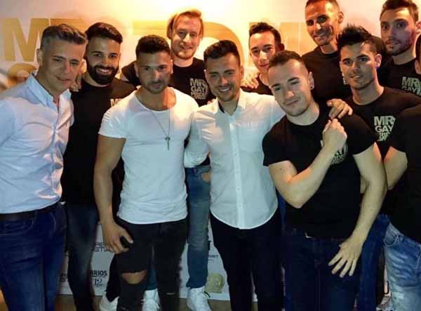 Participantes y organizadores de Mr Gay Murcia 2017