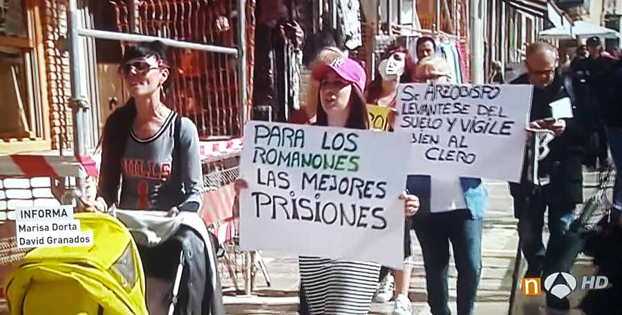 Protesta en la calle por el juicio caso Romanones