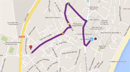 Recorrido Pride Torremolinos 2016