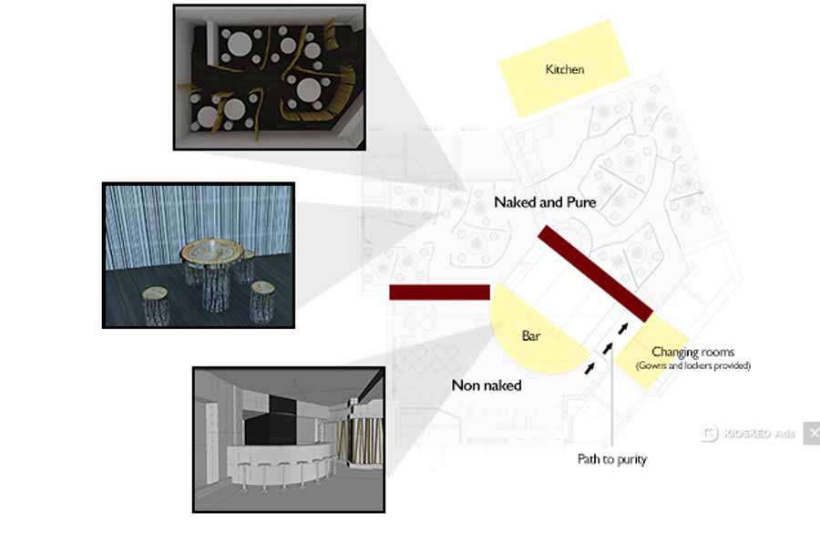 Restaurante para comer desnudo