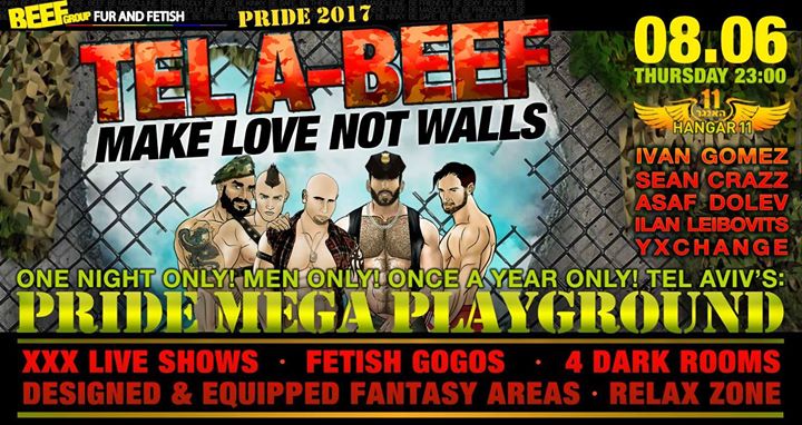 Tel A Beef fiesta en el Tel Aviv Week Pride 2017