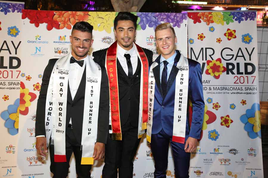 El filipino John Fernández se alza con Mr. Gay World 2017 y Cándido Arteaga, elegido primer finalista