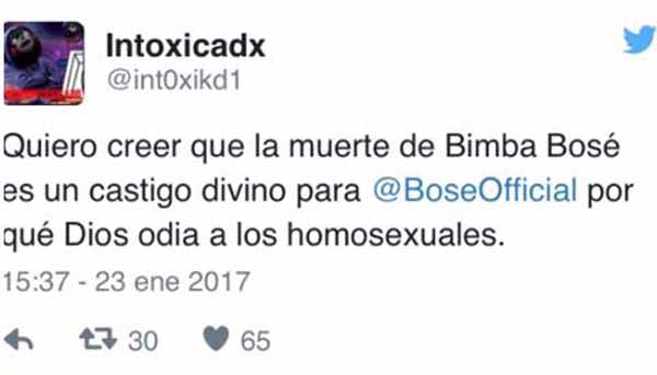 Tuit de odio Bimba Bosé 2