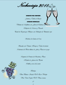 menu-nochevieja la Dehesilla