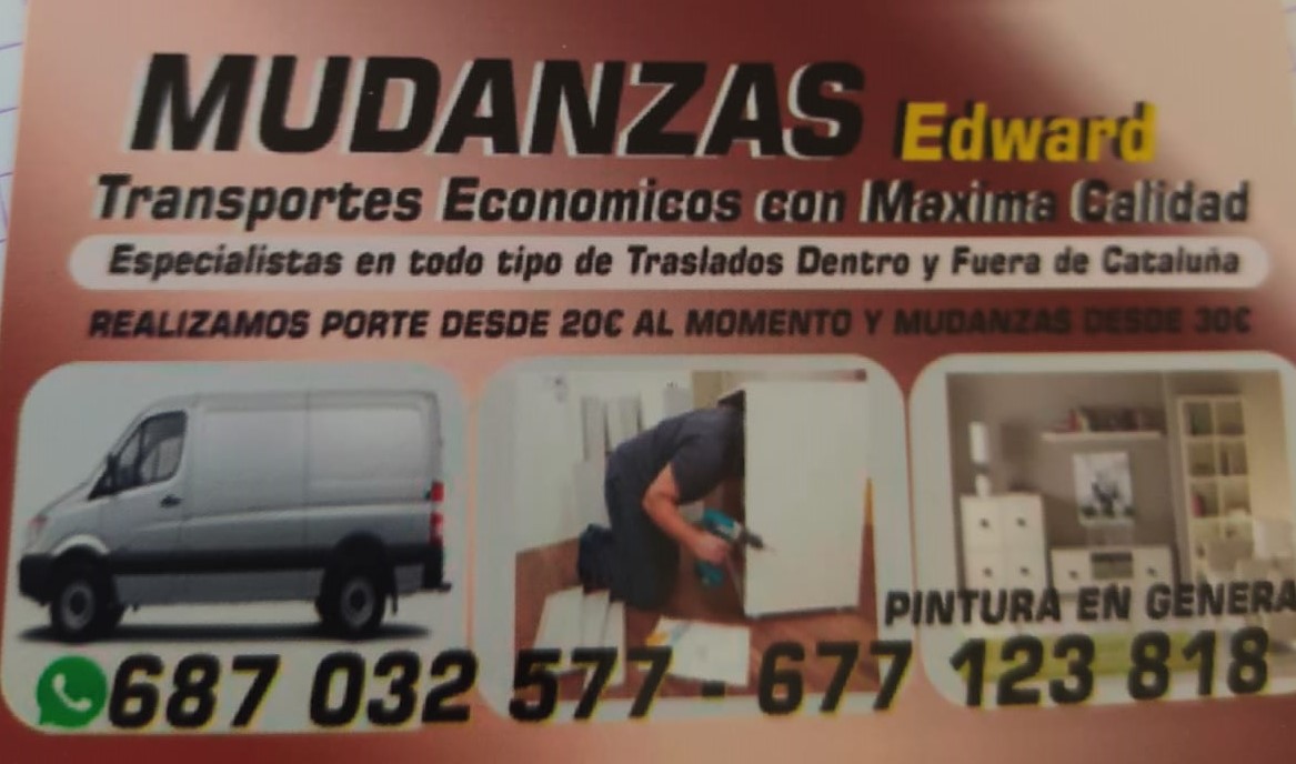 mudanzas Edward foto tarjeta visita