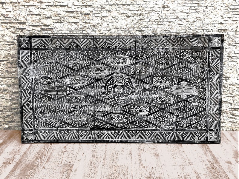 panel-tallado-madera-de-mango-gris