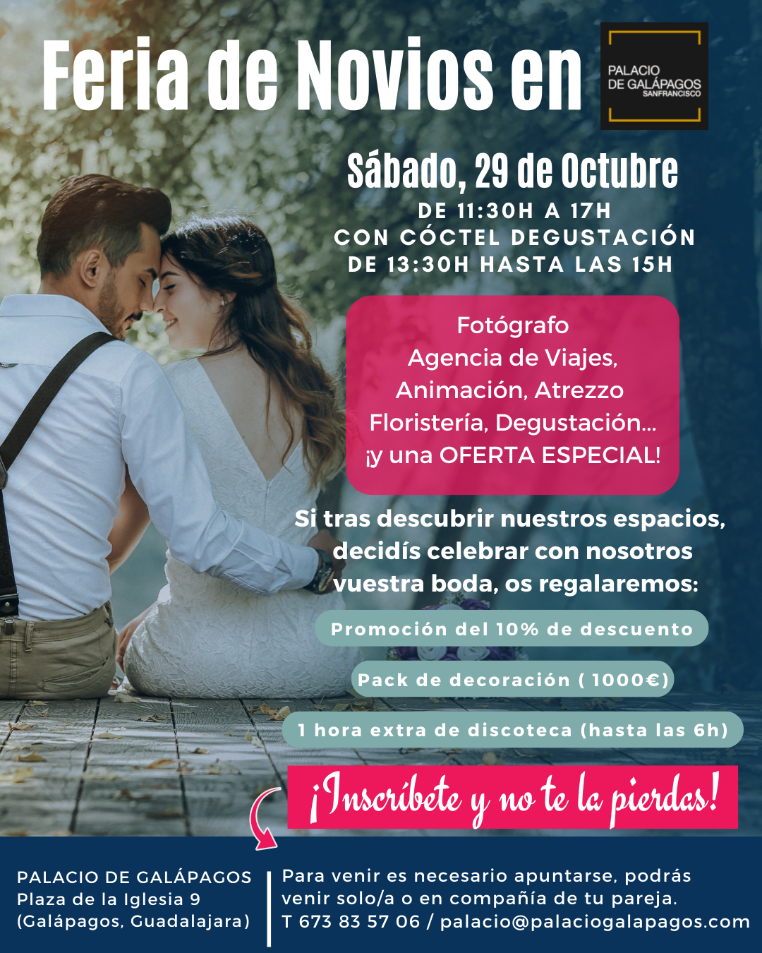 PALACIO DE GALÁPAGOS CELEBRARÁ SU FERIA DE NOVIOS EL SÁBADO 29 DE OCTUBRE 2022 EN LA LOCALIDAD DE GALÁPAGOS (GUADALAJARA)