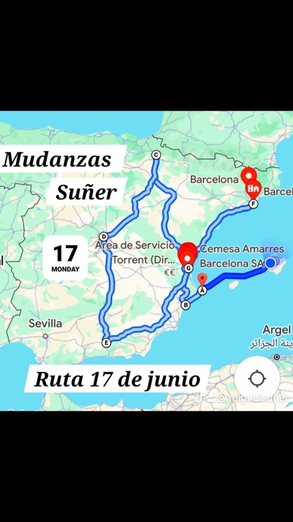 mapa de situación en mudanzas suñer