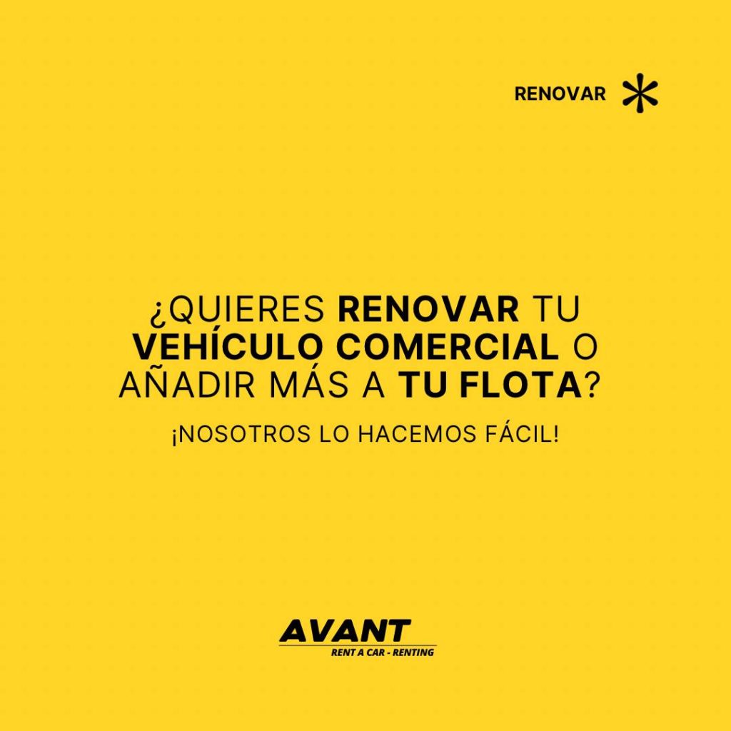 quieres renovar tu vehículo-Avant Rent a Car